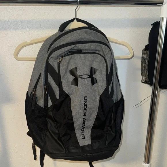 Under Armour UA Project Rock Brahma Backpack Gray Black  Under Armour Gray and Black Men\'s Backpack main image 1